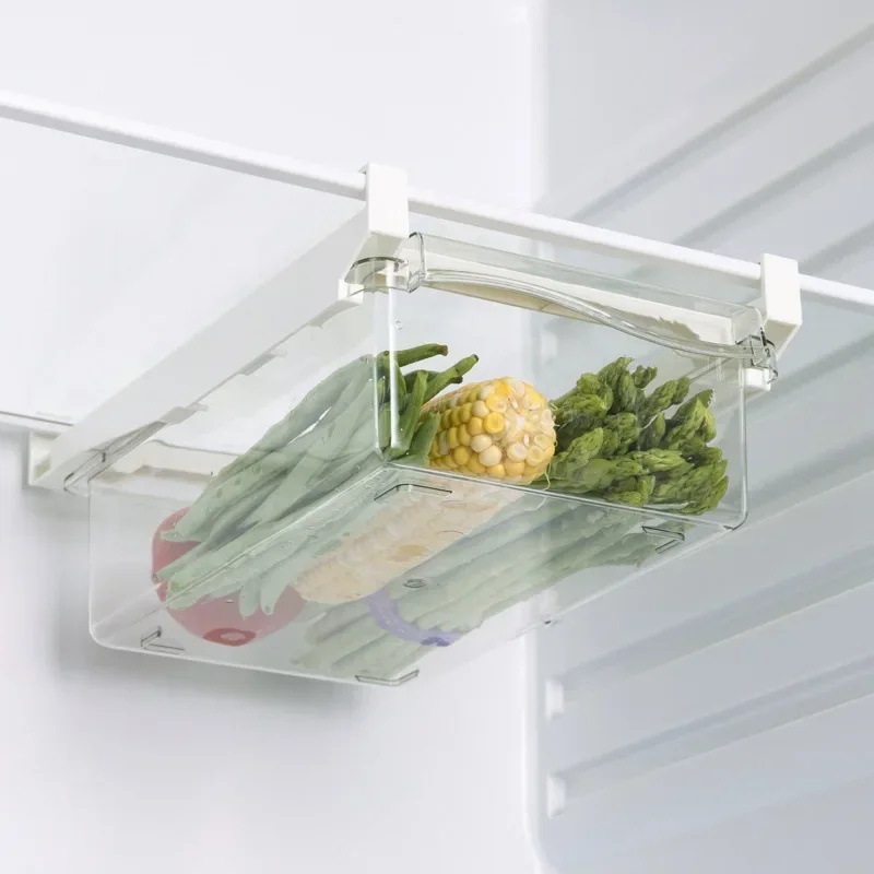Food Storage Quart - Hanging Pull Out Fridge Drawer Organizer,
