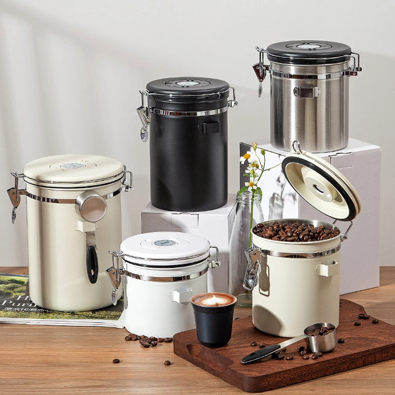 Food Storage Vacuum - 304 Stainless Steel Airtight Lid Coffee