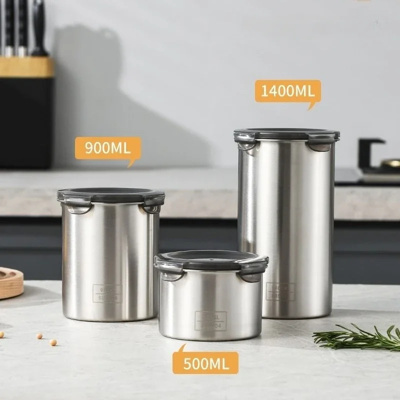 Food Storage Quart - 304 Stainless Airtight Containers for Food