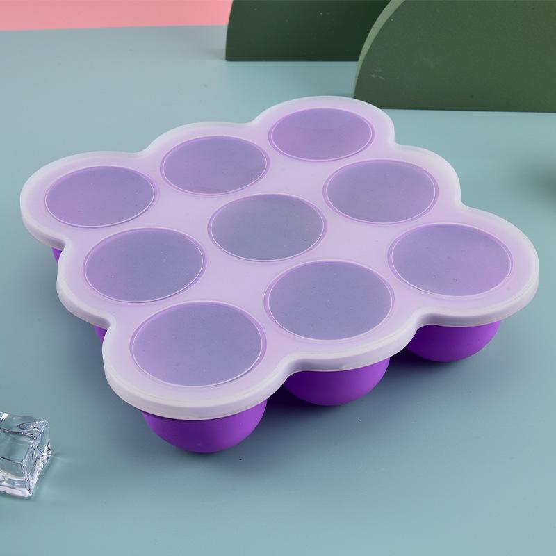 Food Storage Containers B&M - Baby Food Silicone Container 9Grid Freezer