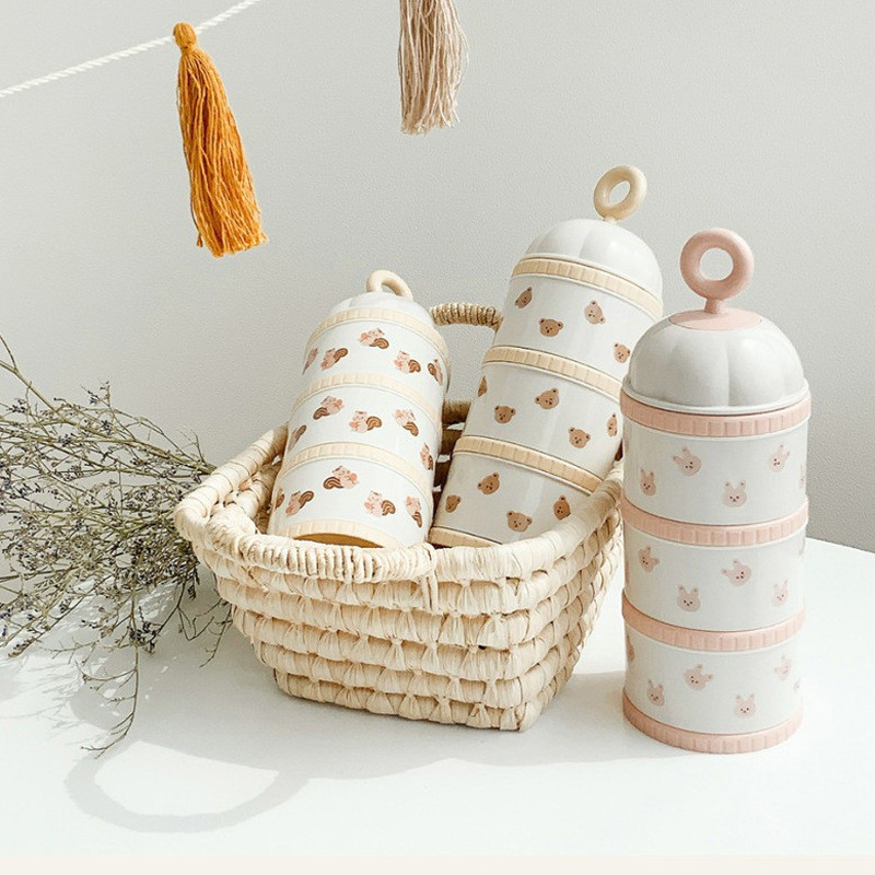 Food Storage Containers B&M - Cute Bear Milk Powder Box Baby