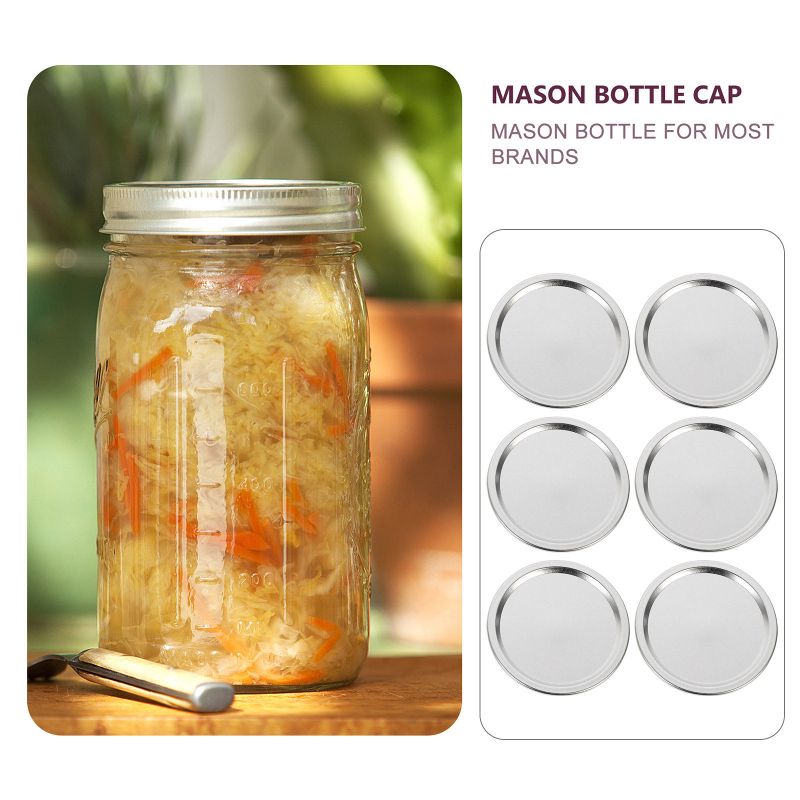 20Pcs Metal Jar Lids Airtight  - Food Storage Jars & Containers 评论和价格