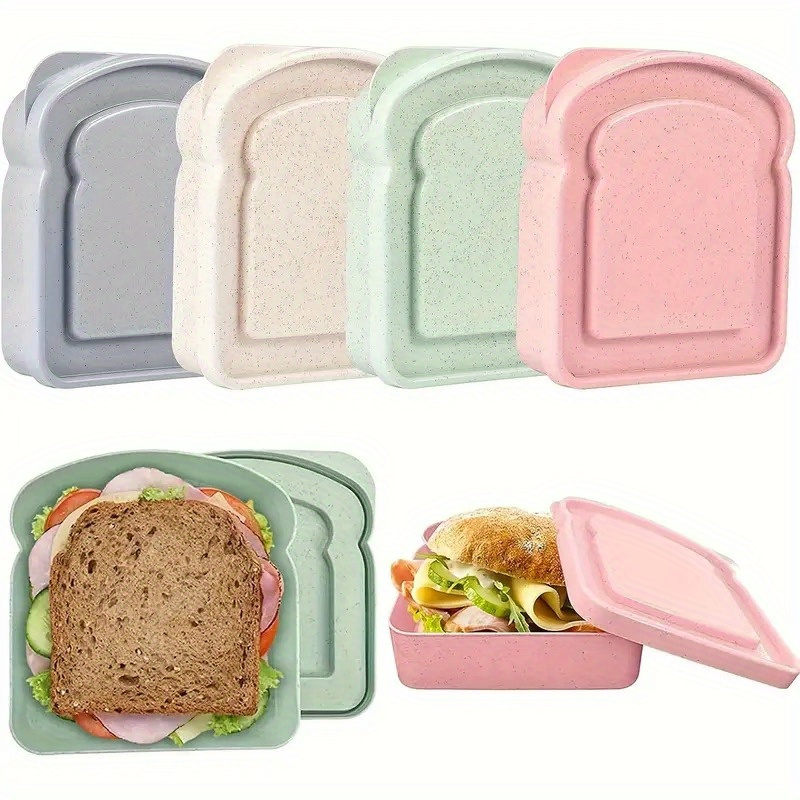 1pc Bento Boxes, Sandwich Cont - Food Storage Plastic Boxes 评论和价格