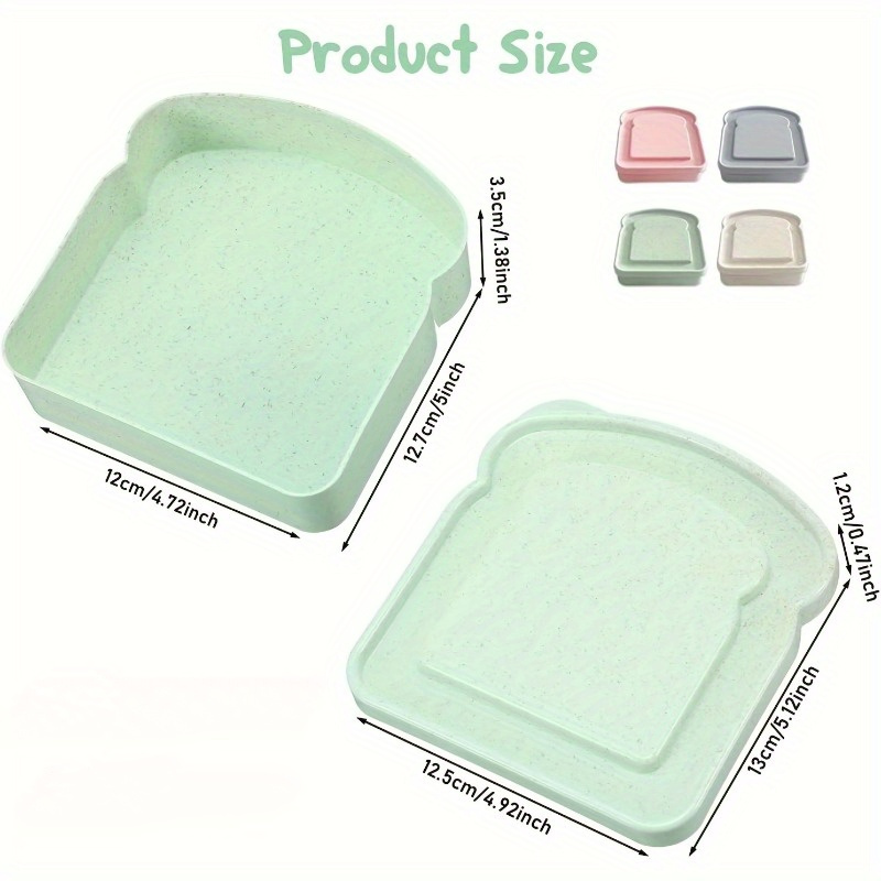 1pc Bento Boxes, Sandwich Cont - Food Storage Plastic Boxes 评论和价格