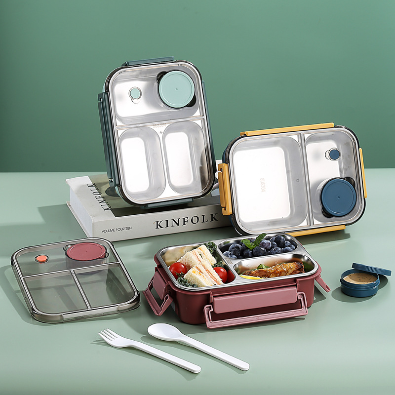 2/3 Grids Lunch Boxes For Chil - Food Storage Thermos 评论和价格