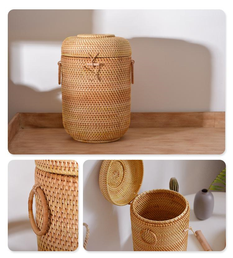 Handwoven Rattan Tea Storage B - Food Storage Quart 评论和价格