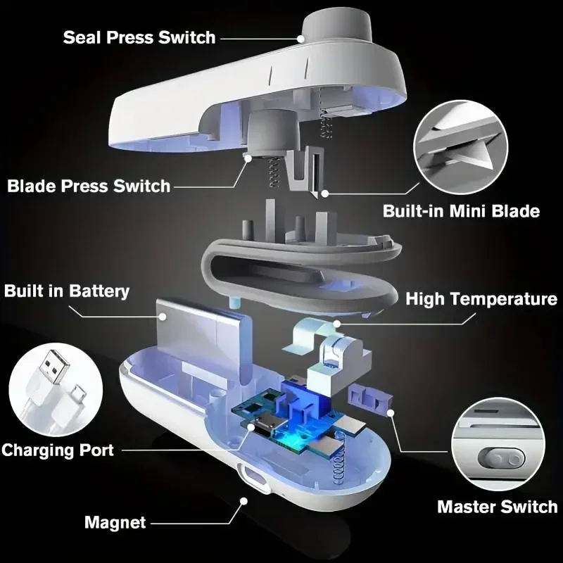 Mini Sealer 2 in 1 Sealing Cut - Food Storage Vacuum Sealer Machine 评论和价格