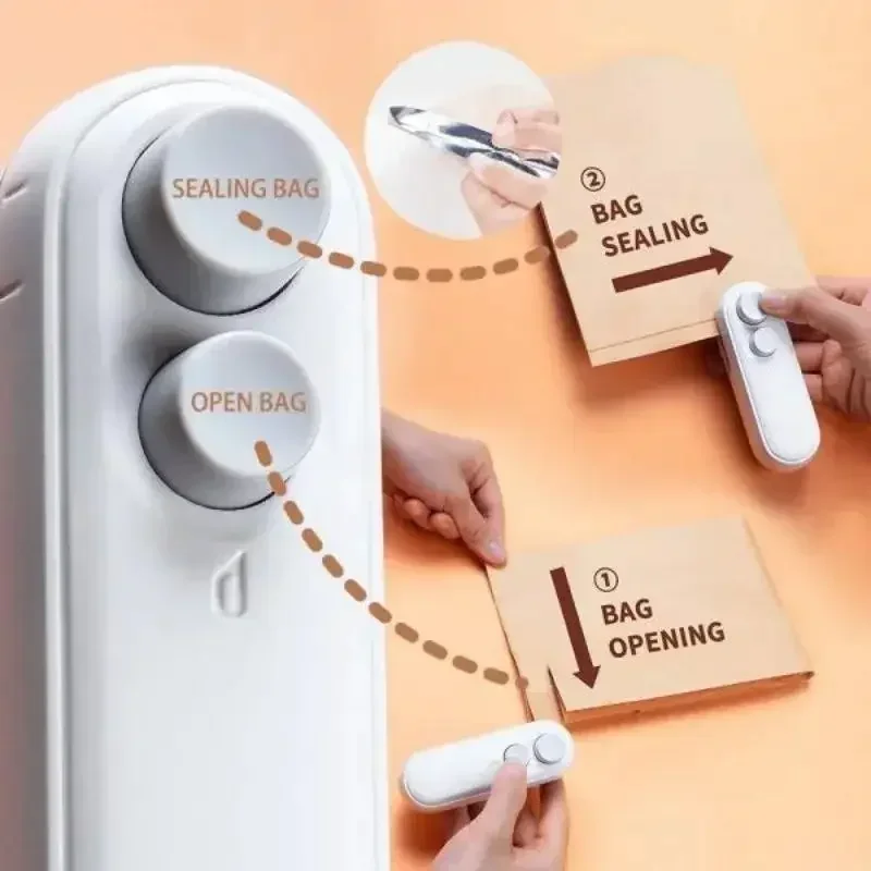 Mini Sealer 2 in 1 Sealing Cut - Food Storage Vacuum Sealer Machine 评论和价格