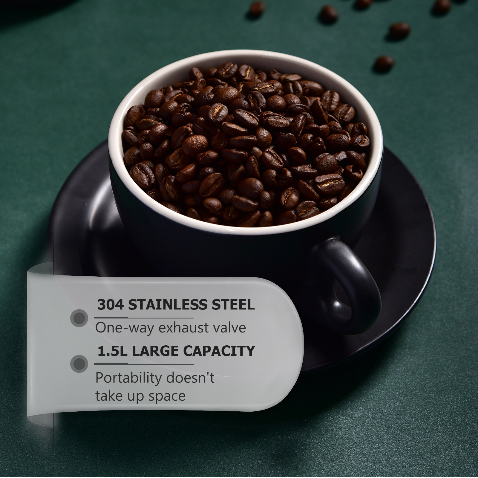 1Pcs Coffee Bean Storage Conta - Food Storage Jars & Containers 评论和价格