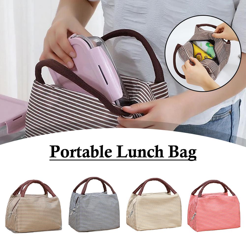 Stripes Lunch Bag For Women Is - Food Storage Thermos 评论和价格