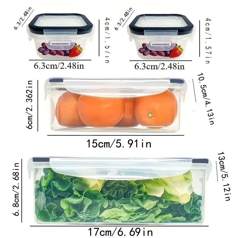 8Pcs Set Includes 4 Containers - Food Storage Quart 评论和价格