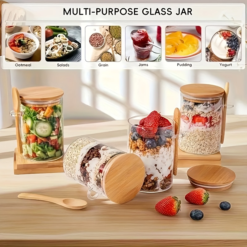 1/2/4/8Pcs Oatmeal Glass Cup S - Food Storage Quart 评论和价格