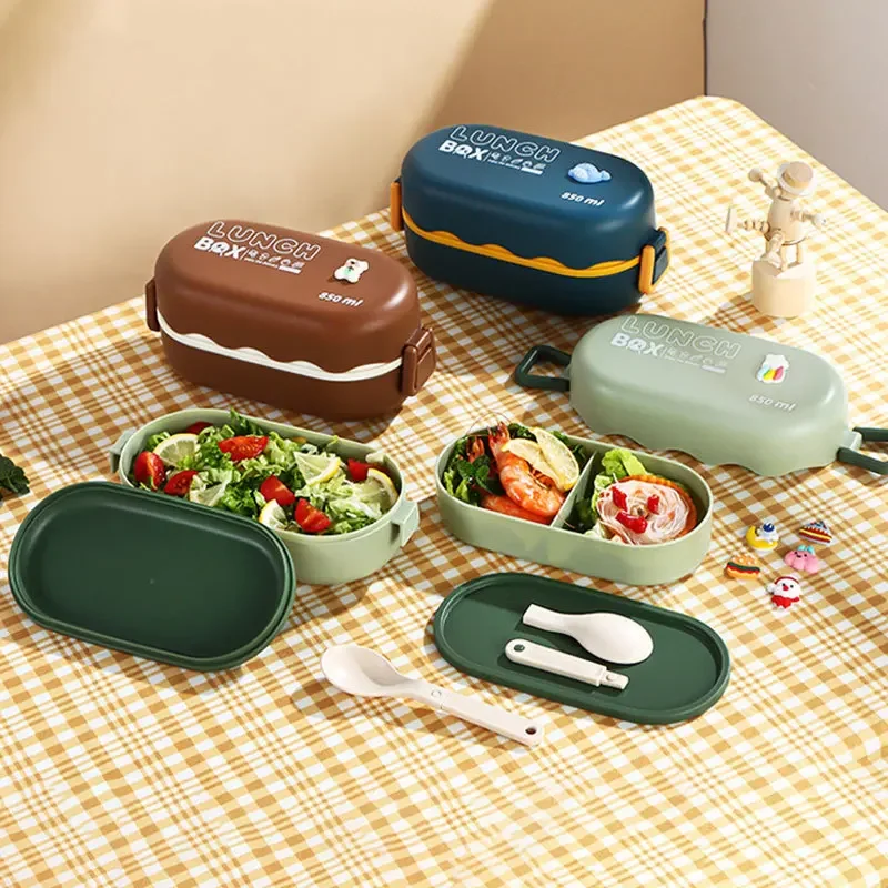 850ML Lunch Box Double-layer P - Food Storage Thermos 评论和价格