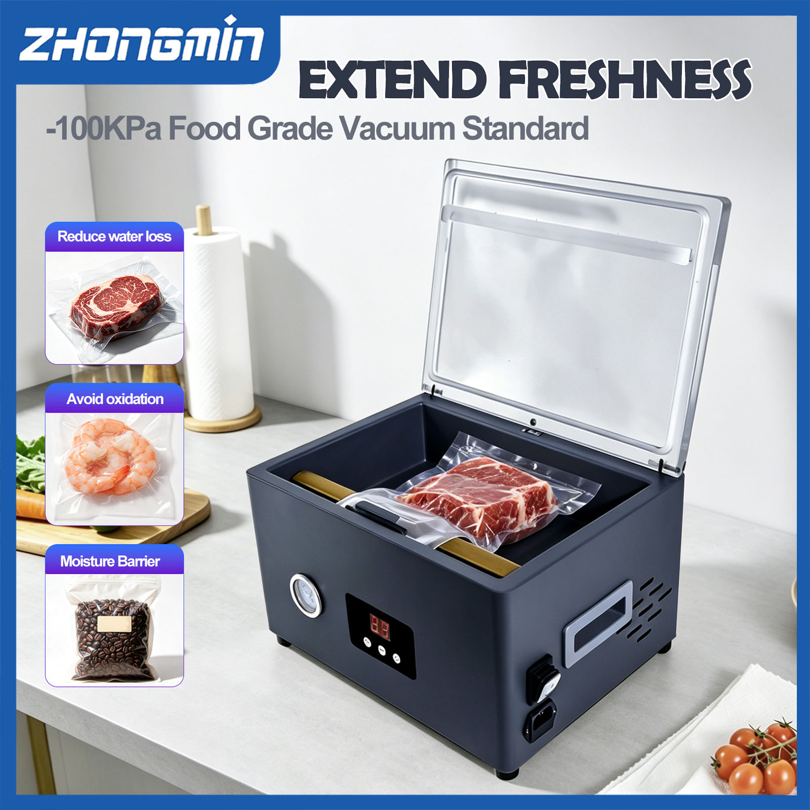 ZM-CVS300 Food Vacuum Sealer M - Food Storage Vacuum Sealer Machine 评论和价格