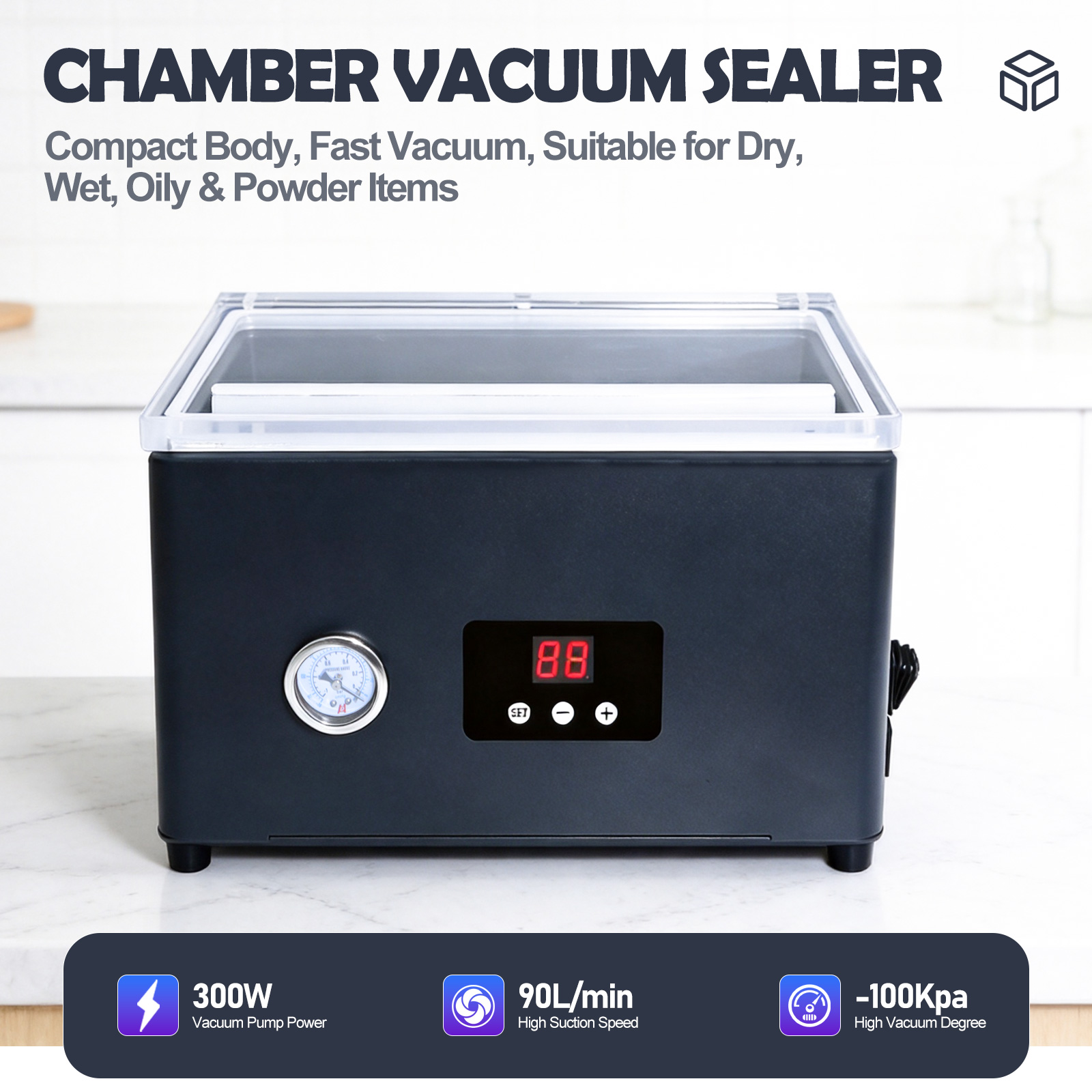 ZM-CVS300 Food Vacuum Sealer M - Food Storage Vacuum Sealer Machine 评论和价格