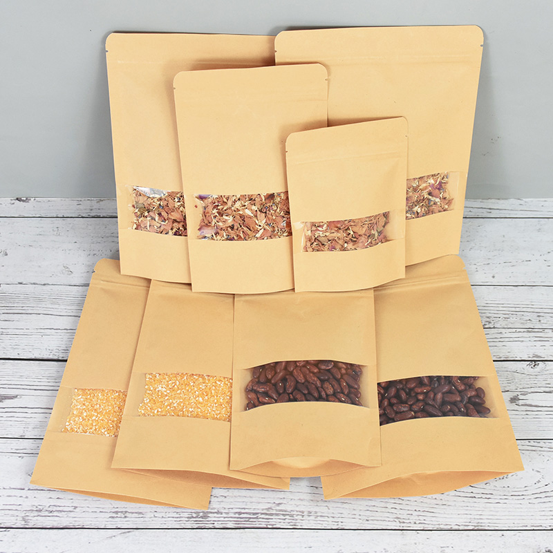 20/50pcs Kraft Paper Zip Lock  - Food Storage Zip Lock Bags 评论和价格