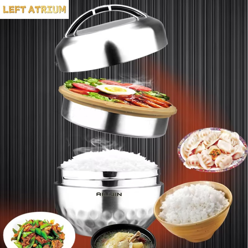 Double Laye Keep Thermos Lunch - Food Storage Thermos 评论和价格