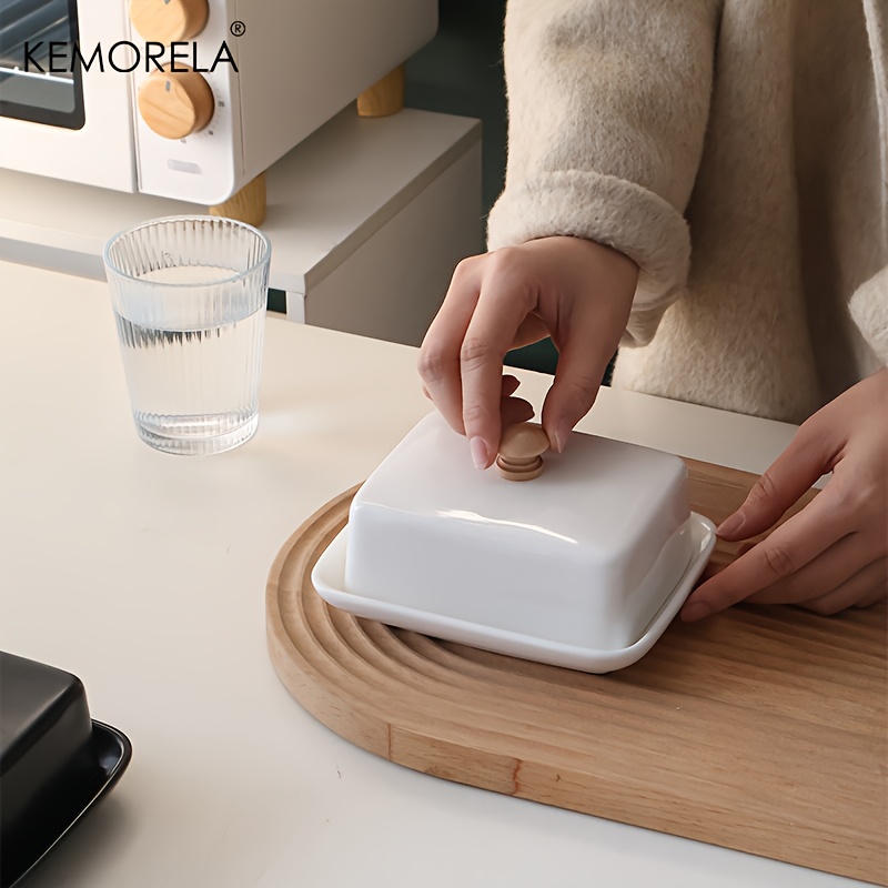 Ceramic Butter Dish with Lid R - Food Storage Quart 评论和价格