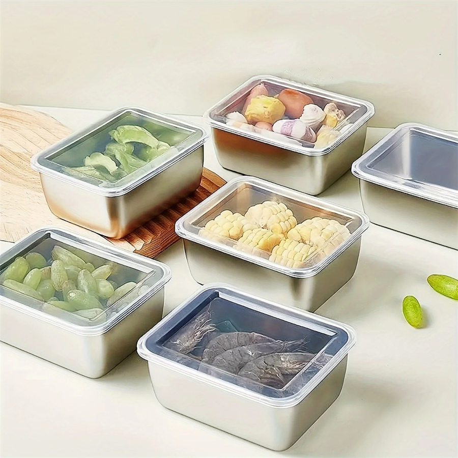 1/3/5pcs Stainless Steel Food  - Food Storage Quart 评论和价格