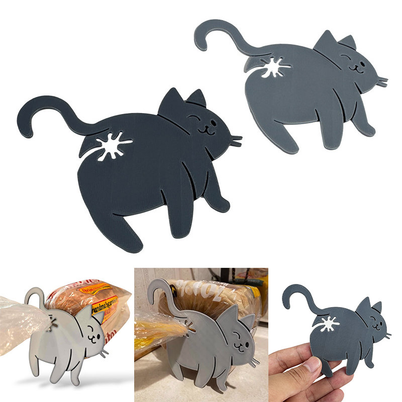 2pcs 3D Cat Butt Bread Bag Cli - Food Storage Zip Lock Bags 评论和价格